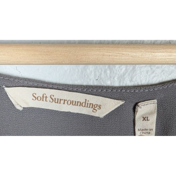 Soft Surroundings Taupe Asymmetrical Tunic Top XL - Picture 3 of 7